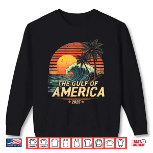 Sweatshirt Retro Vintage Gulf Of US America 2025 American Flag Mexico Shirt