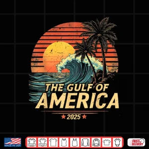 Design Retro Vintage Gulf Of US America 2025 American Flag Mexico Shirt