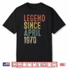 Legend 1970 55Th Birthday Gifts For Men Women 55 Year Old Shirt