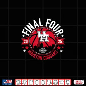 Design Houston Cougars Basketball 2025 Mens Final Four NCAA Shirt