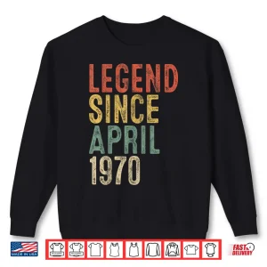 Sweatshirt Legend 1970 55th Birthday Gifts for Men Women 55 Year Old Shirt