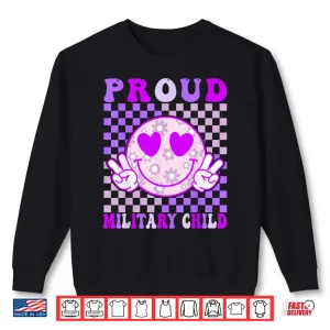 Sweatshirt Purple Up For Military Kids Proud Military Child Month Shirt