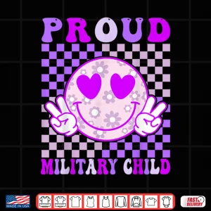 Design Purple Up For Military Kids Proud Military Child Month Shirt