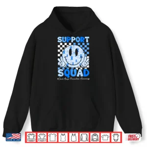 Hoodie Support Squad Child Abuse Prevention Awareness Smile Face Shirt