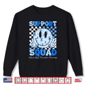 Sweatshirt Support Squad Child Abuse Prevention Awareness Smile Face Shirt