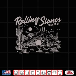 Design The Stone Was Rolled Away He Is Alive Retro Christian Easter TShirt