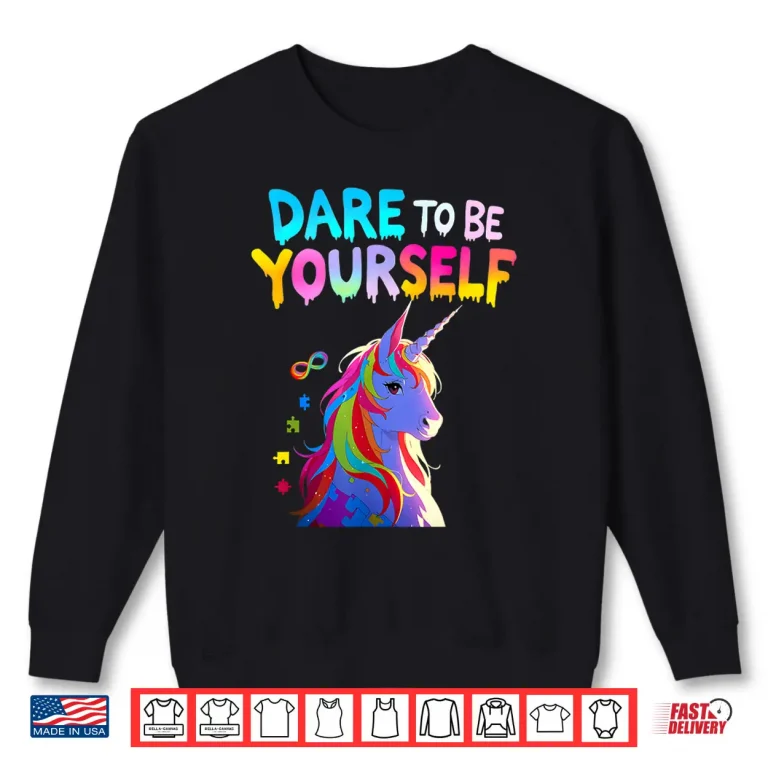Sweatshirt Unicorn Autism Awareness Acceptance Autistic Girl Gifts Kids Shirt