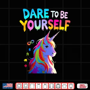 Design Unicorn Autism Awareness Acceptance Autistic Girl Gifts Kids Shirt