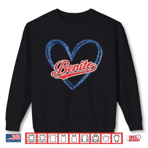 Sweatshirt Vintage Benito High School Spirit Go Benito Love Shirt