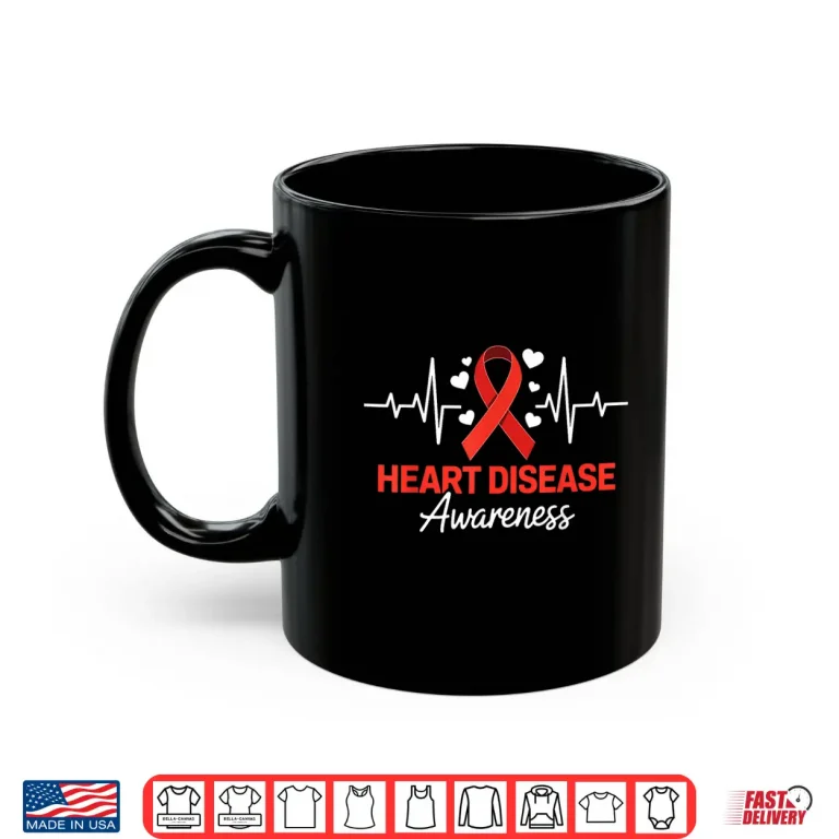 Mug In February We Wear Red Chd Heart Ribbon Women Men Kids Shirt