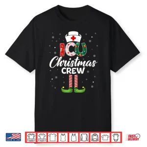 Icu Nurse Christmas Scrubs For Women Pajamas Funny Shirt