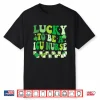 Lucky To Be A Icu Nurse St Patrick’S Day Nicu Nurse Scrub Shirt