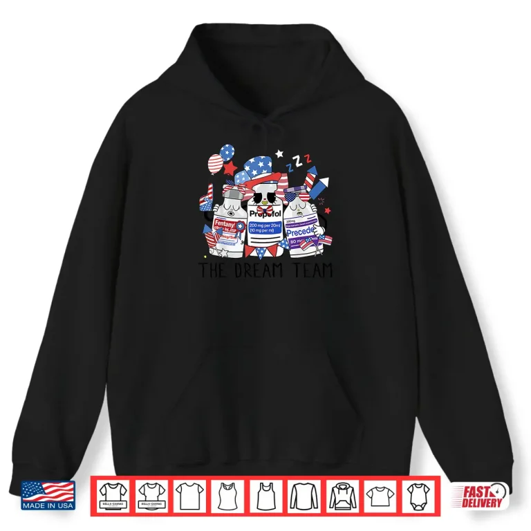 Hoodie Intensive Care Unit Icu Rn Nurses 4Th Of July Independence Shirt
