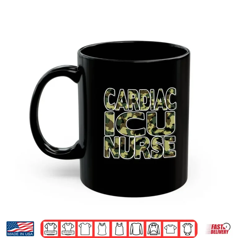 Mug Nurses Camouflage Camo Cardiac Icu Nurse Shirt