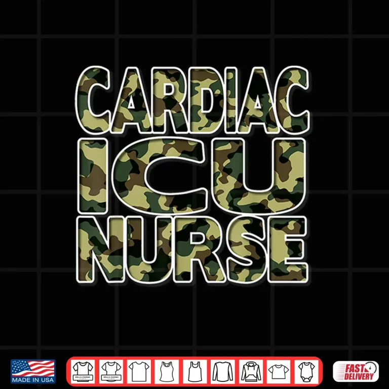 Design Nurses Camouflage Camo Cardiac Icu Nurse Shirt