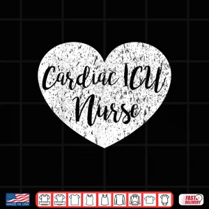 Design Cardiac Icu Nurse Heart Apparel Cute Nurses Design Shirt 1