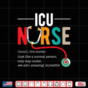 Design Icu Nurse Specialist Nursing Stethoscope Critical Care Shirt 1