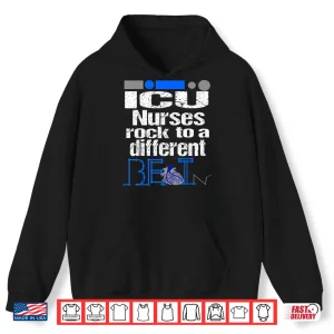 Hoodie Icu Nurses Rock Heartbeat Ekg Rhythm Appreciation Gift Shirt 1