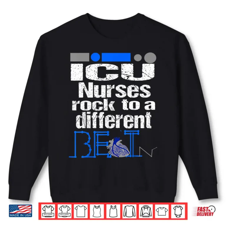 Sweatshirt Icu Nurses Rock Heartbeat Ekg Rhythm Appreciation Gift Shirt 1
