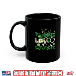 Mug Womens Icu Nurses Love Shenanigans St Patricks Day Gnome Leopard Shirt 1