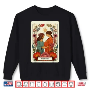 Sweatshirt Boho Floral Tarot Card Doula Midwife Birth Worker LD Nurse Shirt 1