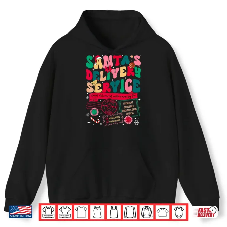 Hoodie Christmas SantaS Delivery Service LD Labor Delivery Nurse Shirt 1