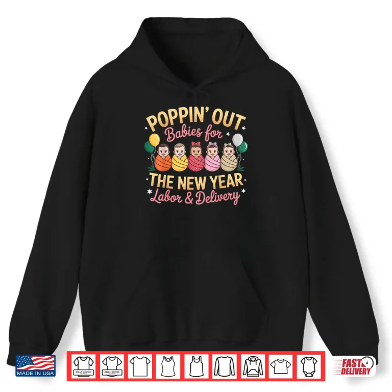 Groovy Happy New Year Labor And Delivery L&D Nurse Fireworks Shirt 1 Hoodie Groovy Happy New Year Labor And Delivery LD Nurse Fireworks Shirt 1