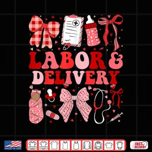 Design Labor And Delivery Nurse Coquette LD Nurse Valentines Shirt 1