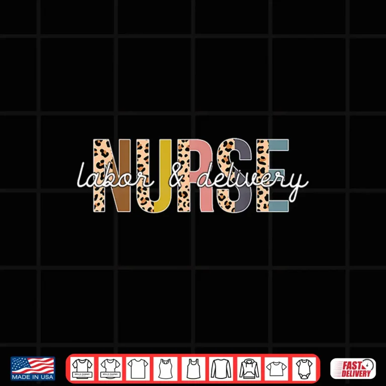 Design Womens Labor And Delivery Nurse LD Nurse Leopard Print Shirt 1