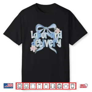 Coquette Bow Labor And Delivery Flower Obstetric Nurse Ob Rn Shirt