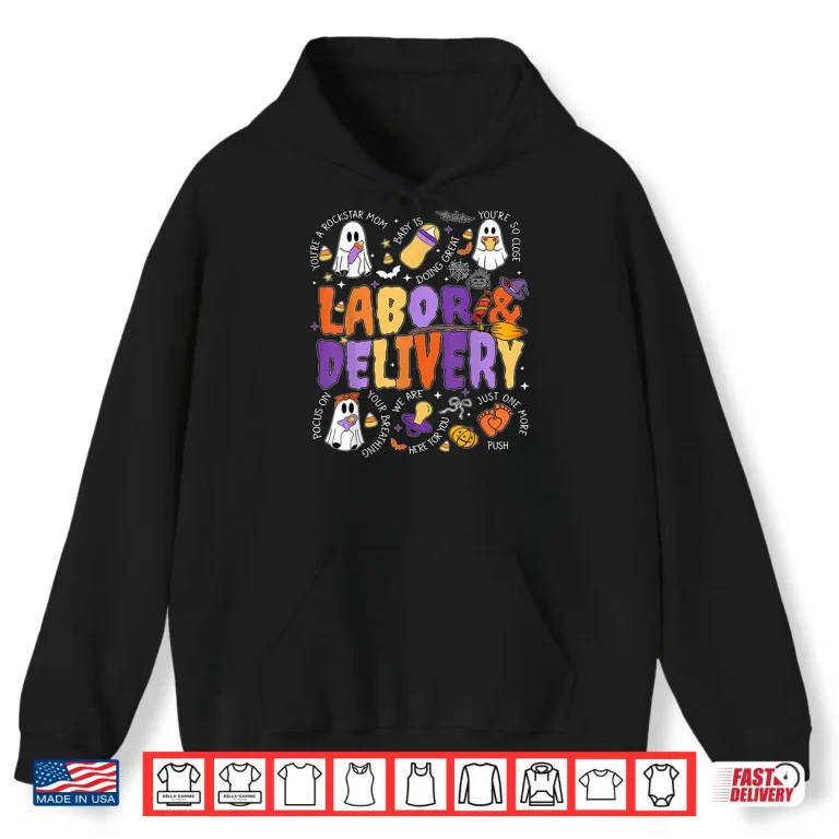 Hoodie Cute Halloween Labor And Delivery Nurse Halloween LD Nurse Shirt