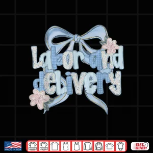 Design Coquette Bow Labor And Delivery Flower Obstetric Nurse Ob Rn Shirt