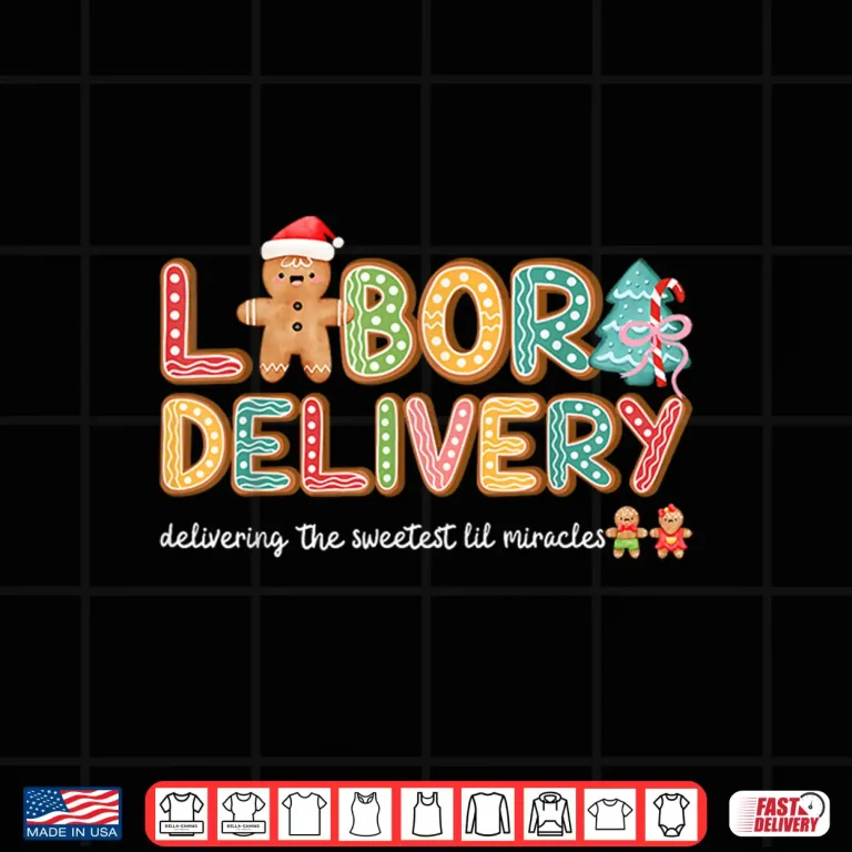 Design Groovy Labor And Delivery Christmas LD Nurse Gingerbread Shirt