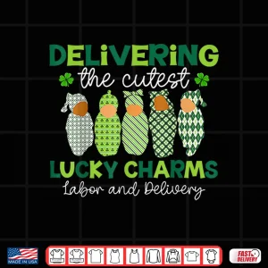 Design LD Nurse St Patricks Day Delivering The Cutest Lucky Charms Shirt