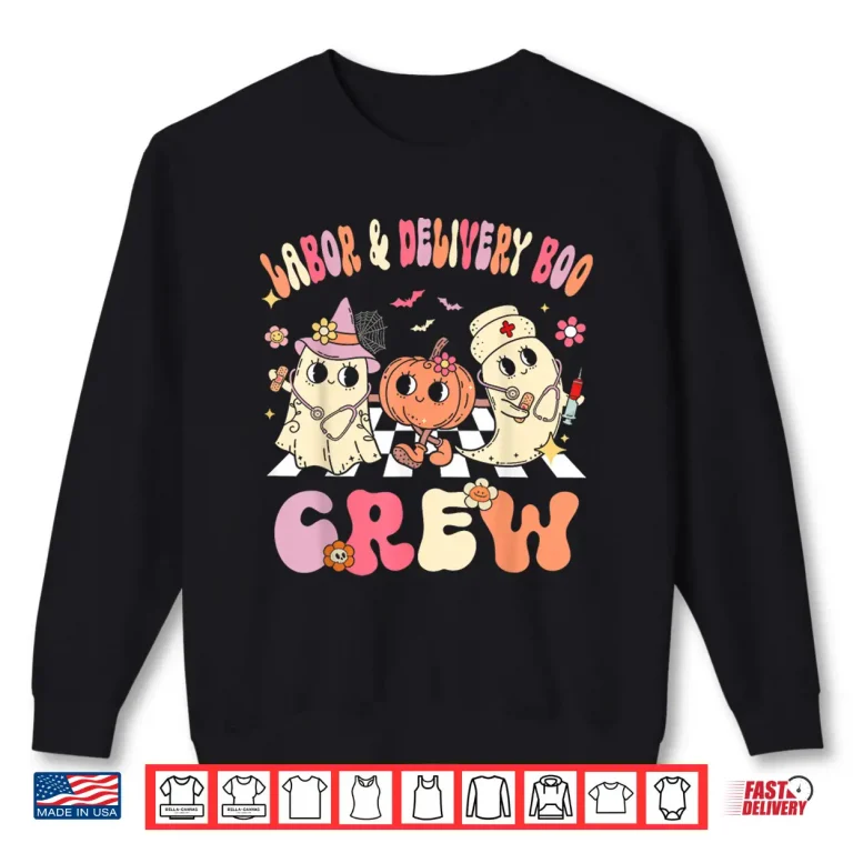 Sweatshirt Labor Delivery Boo Crew Funny Halloween Costume LD Nurse Shirt
