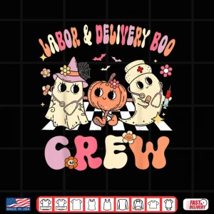 Design Labor Delivery Boo Crew Funny Halloween Costume LD Nurse Shirt