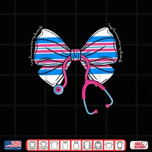 Design Labor And Delivery Nurse Coquette Stethoscope Baby Blanket Shirt