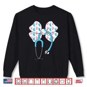 Sweatshirt Labor And Delivery Nurse Stethoscope Coquette Bow LD Nurse Shirt