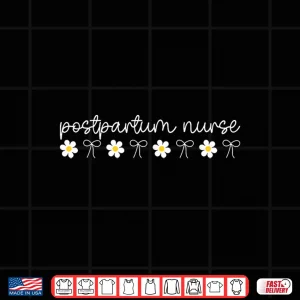 Design Retro Daisy Floral Postpartum Nurse LD Mother Baby Nurse Shirt