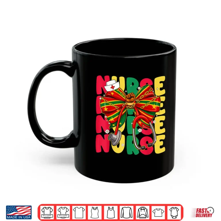 Mug Black History Nurse Coquette Melanin Picu Mbu Er Nicu LD Shirt