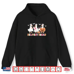Hoodie Delivery Squad Halloween Goose Spooky Labor Delivery Nurse Shirt