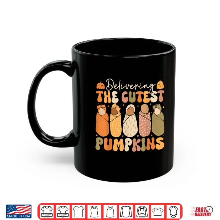 Mug Delivering The Cutest Pumpkins Halloween L And D Nurse Fall Shirt