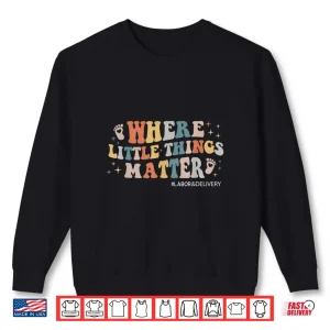 Sweatshirt Labor And Delivery Nurse LD Where Little Things Matter Shirt