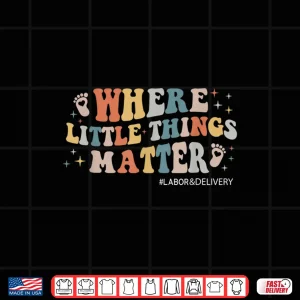 Design Labor And Delivery Nurse LD Where Little Things Matter Shirt
