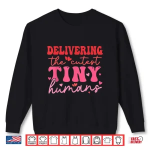 Sweatshirt Labor And Delivery Nurse ValentineS Day Groovy LD Nurse Shirt