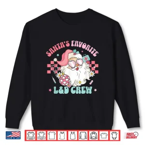 Sweatshirt Retro Pink Christmas SantaS Favorite Labor Delivery Nurse Shirt