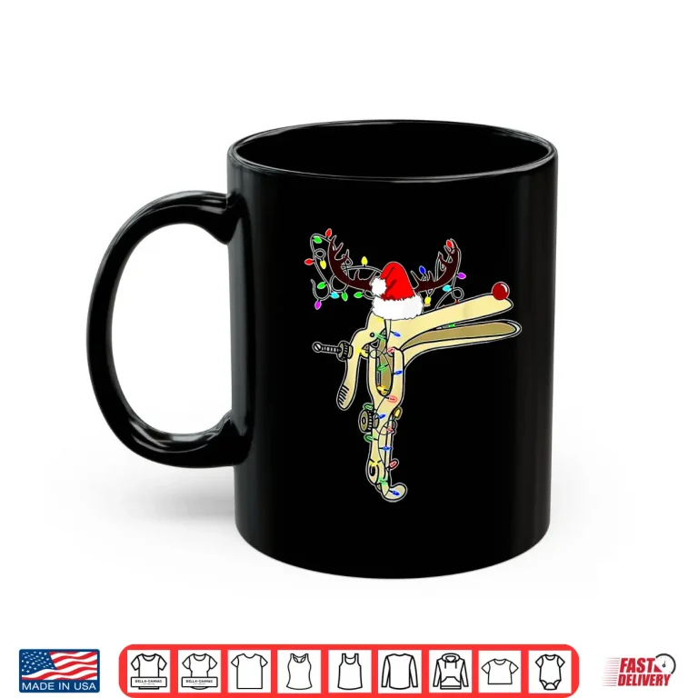 Mug Christmas Reindeer Speculum Nurse Obgyn LD Nursing Xmas Shirt