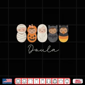 Design Doula Halloween Cute Baby Midwife Birth Worker Postpartum Shirt