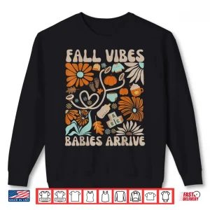 Sweatshirt Labor Delivery Nurse Boho Floral Autumn Stethoscope Fall Shirt