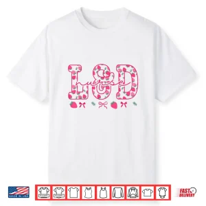 Labor And Delivery Coquette Bow Work L&D Nurse Strawberry Shirt